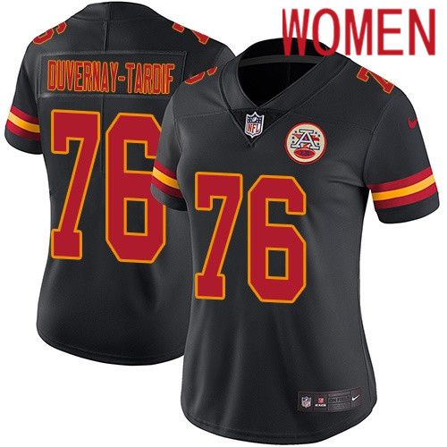 Women Kansas City Chiefs 76 Laurent Duvernay-Tardif Nike Black Vapor Limited NFL Jersey